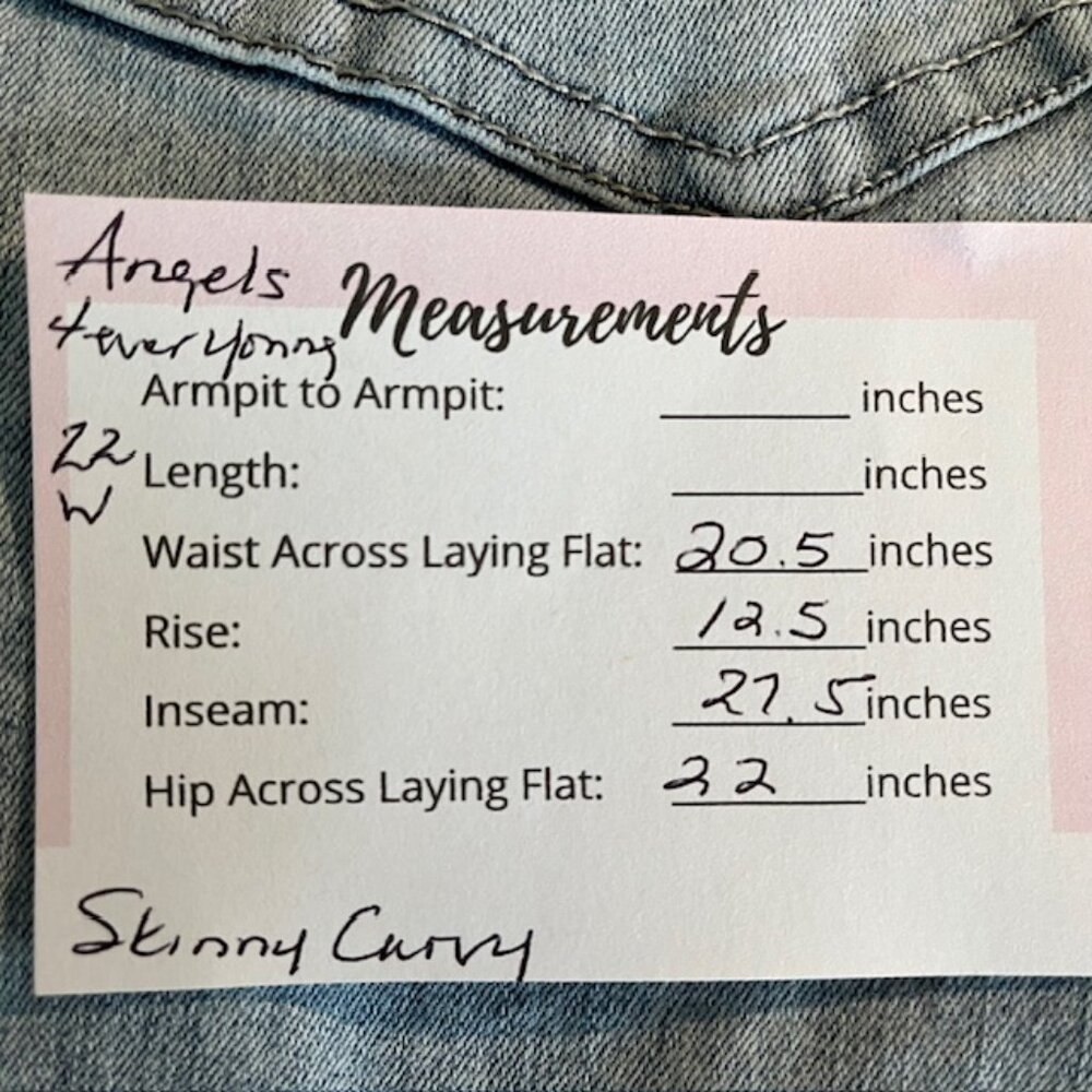 Angels Forever Young Skinny Curvy Jeans- Size 22W - Picture 8 of 8